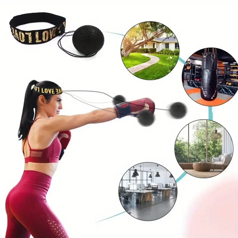 Speed Bag Boxing - 1/3Pcs Boxing Speed Ball Head-Mounted Pu
