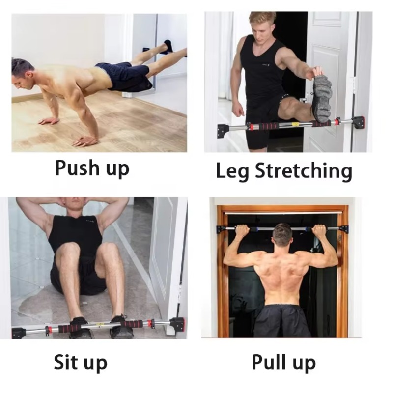 Home Gym Leg - Adjustable Steel Horizontal Pull-Up Bar for