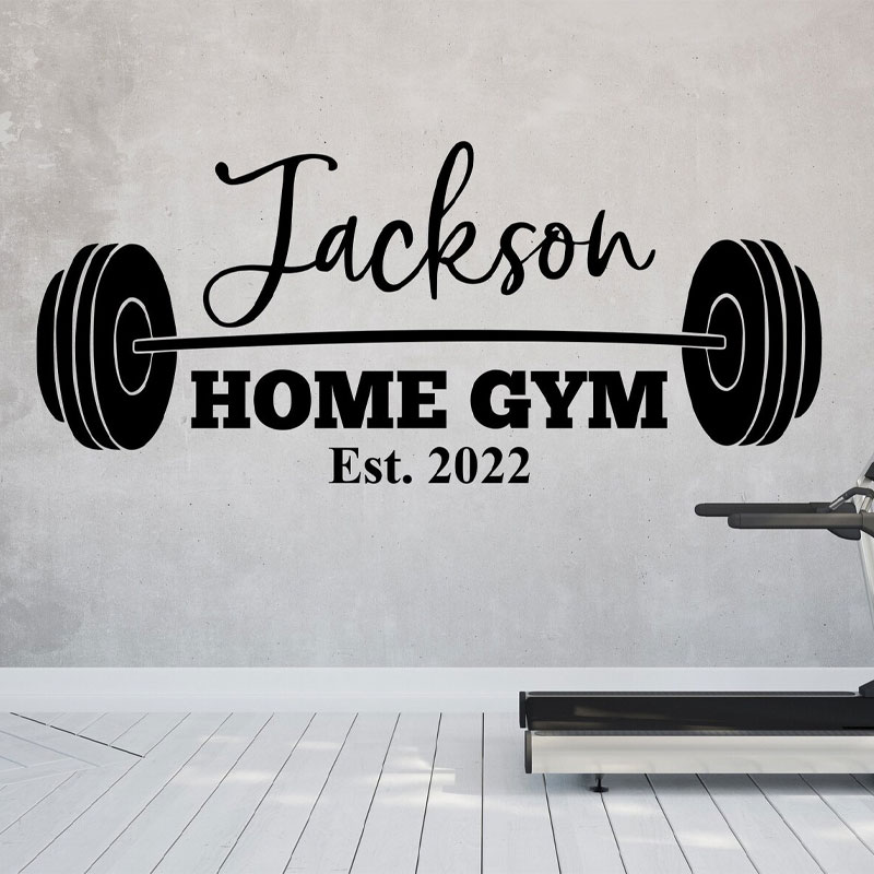 Home Gym Names - Custom Family Name Gym Wall Decal-
