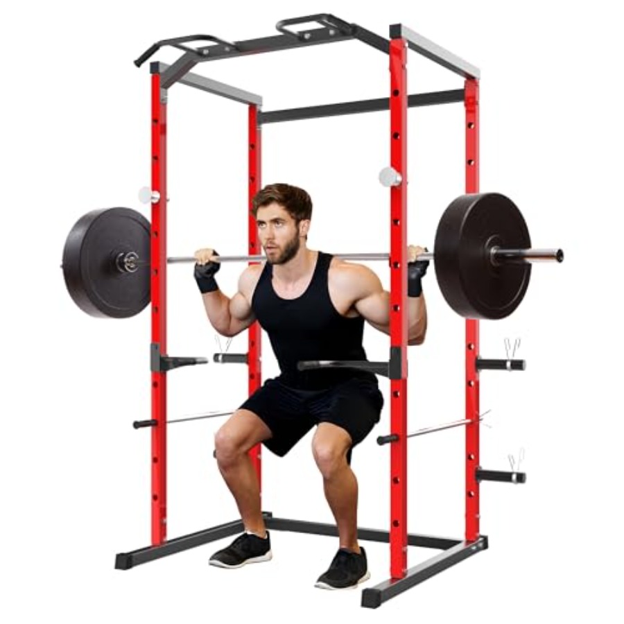Heavy-Duty Power Cage with Pul - Home Gym Pull Up Bar 评论和价格