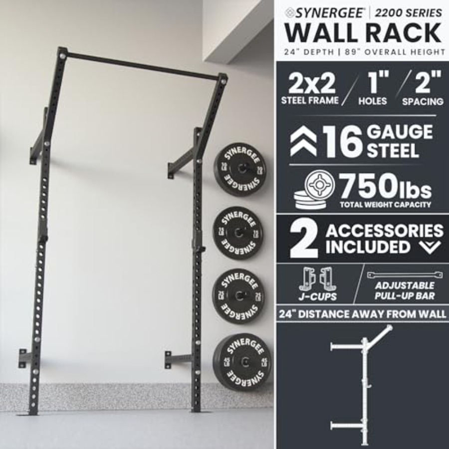 Wall Mounted Squat Rack for ho - Home Gym Pull Up Bar 评论和价格