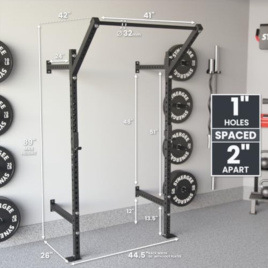 Wall Mounted Squat Rack for ho - Home Gym Pull Up Bar 评论和价格
