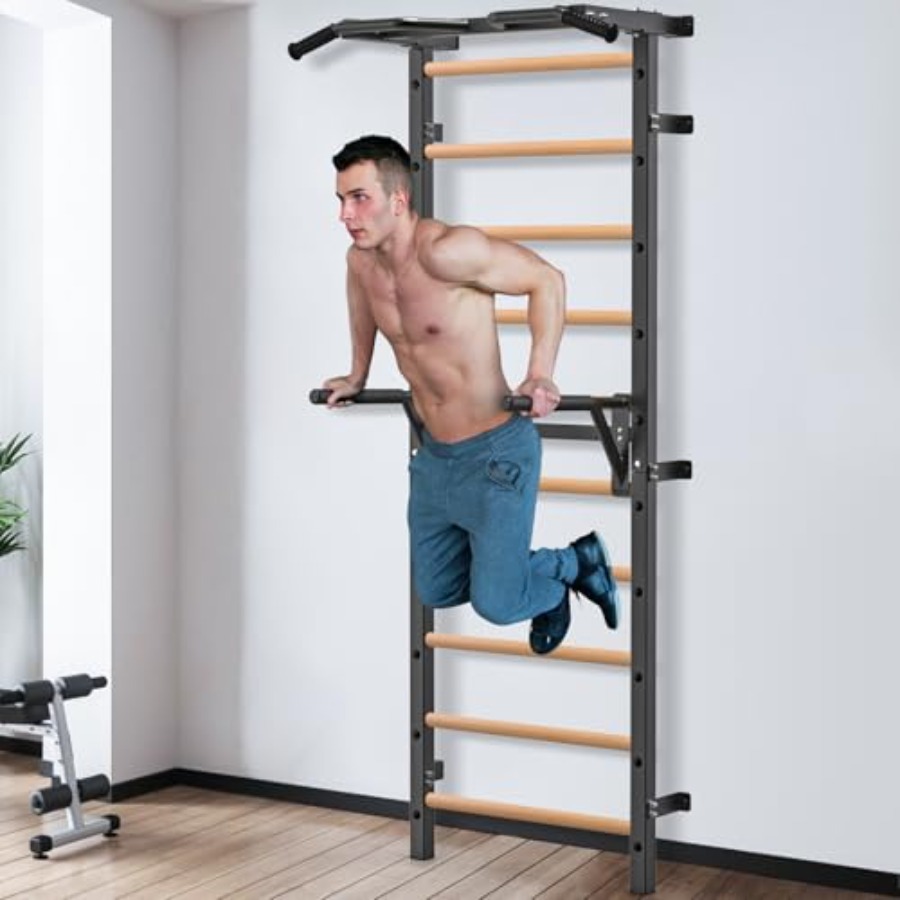 Wall Mounted Gymnastic Stall B - Home Gym Pull Up Bar 评论和价格