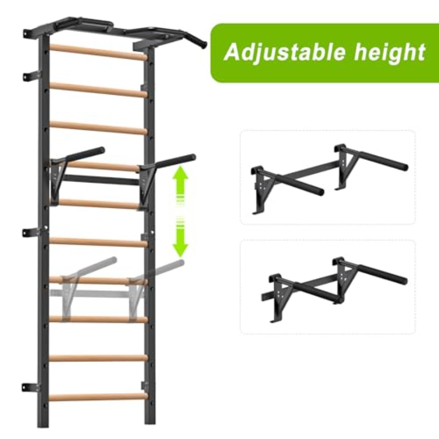 Wall Mounted Gymnastic Stall B - Home Gym Pull Up Bar 评论和价格