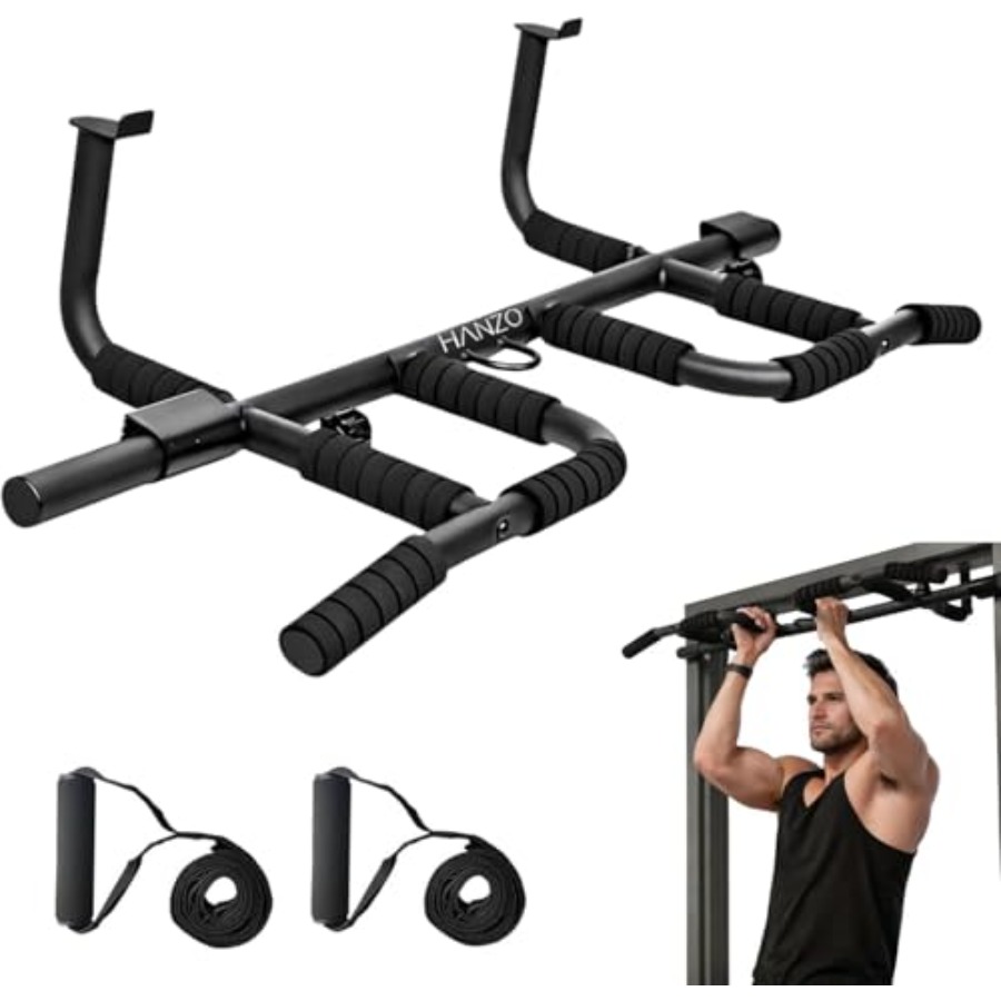 Doorway Pull Up Bar Set with S - Home Gym Pull Up Bar 评论和价格