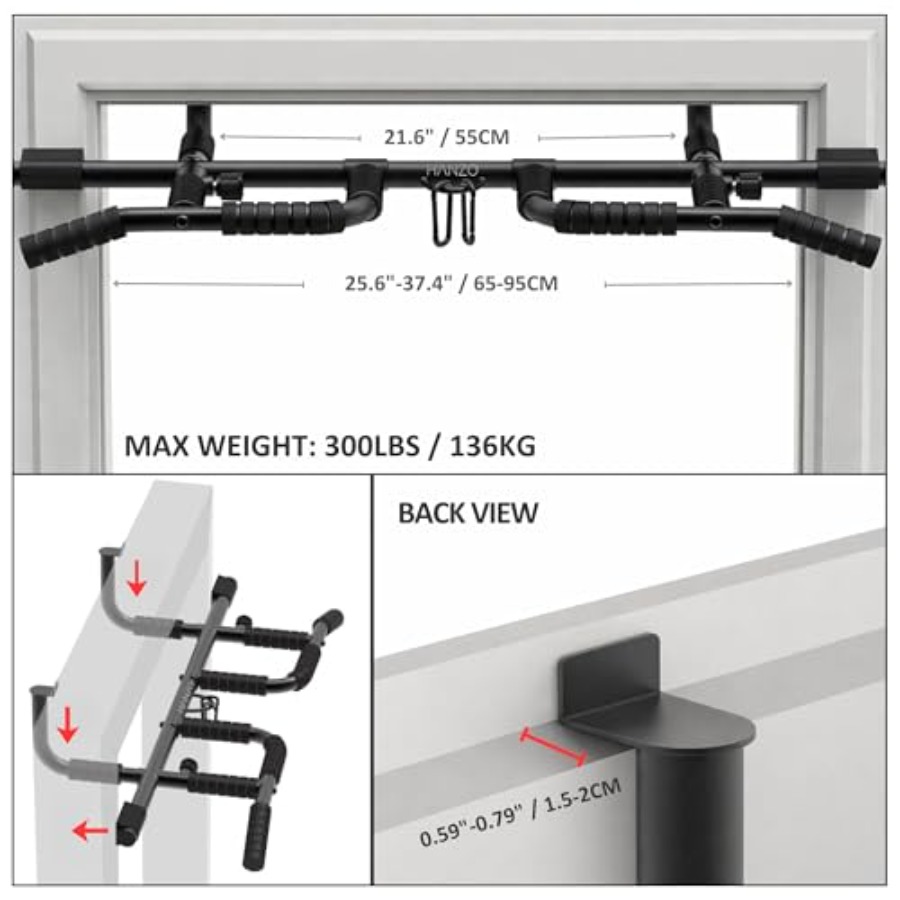 Doorway Pull Up Bar Set with S - Home Gym Pull Up Bar 评论和价格