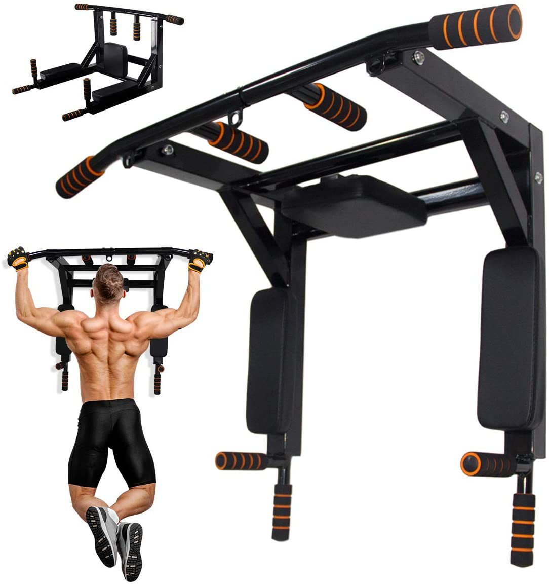Wall Mounted Chin Up Pull Up B - Home Gym Pull Up Bar 评论和价格